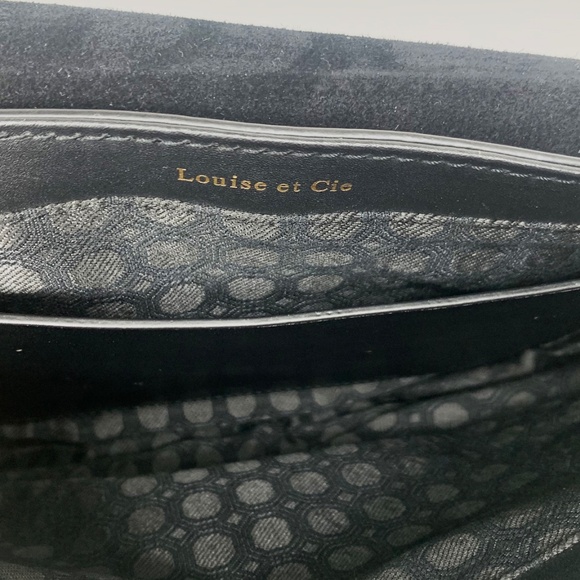 Louise et Cie Convertible Clutch Purse in Leather & Suede w Gold Hardware - Picture 11 of 13